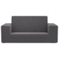 vidaXL Divano Letto per Bambini a 2 Posti Antracite in Morbido Peluche vidaXL Divano Letto per Bambini a 2 Posti Antracite in Morbido Peluche