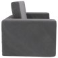 vidaXL Divano Letto per Bambini a 2 Posti Antracite in Morbido Peluche vidaXL Divano Letto per Bambini a 2 Posti Antracite in Morbido Peluche