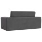 vidaXL Divano Letto per Bambini a 2 Posti Antracite in Morbido Peluche vidaXL Divano Letto per Bambini a 2 Posti Antracite in Morbido Peluche