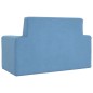 vidaXL Divano per Bambini a 2 Posti Blu in Morbido Peluche vidaXL Divano per Bambini a 2 Posti Blu in Morbido Peluche