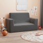 vidaXL Divano per Bambini a 2 Posti Antracite in Morbido Peluche vidaXL Divano per Bambini a 2 Posti Antracite in Morbido Peluche