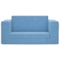 vidaXL Divano Letto per Bambini a 2 Posti Blu in Morbido Peluche vidaXL Divano Letto per Bambini a 2 Posti Blu in Morbido Peluche