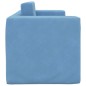vidaXL Divano Letto per Bambini a 2 Posti Blu in Morbido Peluche vidaXL Divano Letto per Bambini a 2 Posti Blu in Morbido Peluche