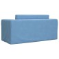 vidaXL Divano Letto per Bambini a 2 Posti Blu in Morbido Peluche vidaXL Divano Letto per Bambini a 2 Posti Blu in Morbido Peluche