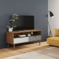 Mobile TV MOLDE Marrone 106x40x49 cm in Legno Massello di Pino Mobile TV MOLDE Marrone 106x40x49 cm in Legno Massello di Pino