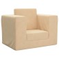vidaXL Divano Letto per Bambini Crema in Morbido Peluche vidaXL Divano Letto per Bambini Crema in Morbido Peluche