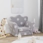 vidaXL Divano Letto Bambini Grigio Chiaro con Stelle Morbido Peluche vidaXL Divano Letto Bambini Grigio Chiaro con Stelle Morbido Peluche