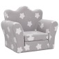 vidaXL Divano Letto Bambini Grigio Chiaro con Stelle Morbido Peluche vidaXL Divano Letto Bambini Grigio Chiaro con Stelle Morbido Peluche