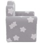 vidaXL Divano Letto Bambini Grigio Chiaro con Stelle Morbido Peluche vidaXL Divano Letto Bambini Grigio Chiaro con Stelle Morbido Peluche