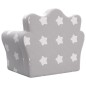 vidaXL Divano Letto Bambini Grigio Chiaro con Stelle Morbido Peluche vidaXL Divano Letto Bambini Grigio Chiaro con Stelle Morbido Peluche