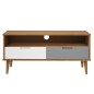 Mobile TV MOLDE Marrone 106x40x49 cm in Legno Massello di Pino Mobile TV MOLDE Marrone 106x40x49 cm in Legno Massello di Pino