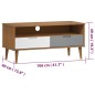 Mobile TV MOLDE Marrone 106x40x49 cm in Legno Massello di Pino Mobile TV MOLDE Marrone 106x40x49 cm in Legno Massello di Pino