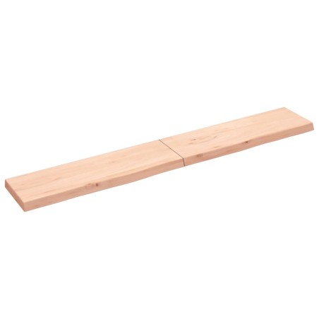 vidaXL Piano Bagno 200x30x(2-6) cm in Legno Massello Non Trattato