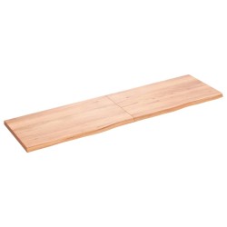 vidaXL Piano Bagno Marrone Chiaro 180x50x4 cm Legno Massello Trattato