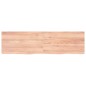 vidaXL Piano Bagno Marrone Chiaro 180x50x4 cm Legno Massello Trattato