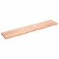 vidaXL Piano Bagno Marrone Chiaro 200x40x4 cm Legno Massello Trattato