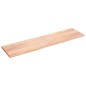 vidaXL Piano Bagno Marrone Chiaro 200x50x4 cm Legno Massello Trattato