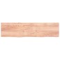 vidaXL Piano Bagno Marrone Chiaro 200x50x4 cm Legno Massello Trattato