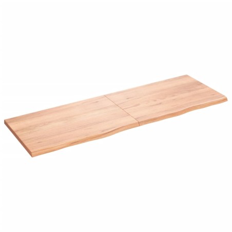 vidaXL Piano Bagno Marrone Chiaro 180x60x4 cm Legno Massello Trattato