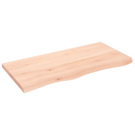 vidaXL Piano Bagno 100x50x4 cm in Legno Massello Non Trattato