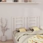 Testiera per Letto Bianca 126x4x100cm in Legno Massello di Pino Testiera per Letto Bianca 126x4x100cm in Legno Massello di Pino