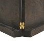 vidaXL Piano Bagno Grigio Scuro 120x60x6 cm Legno Massello Trattato