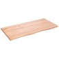 vidaXL Piano Bagno Marrone Chiaro 100x50x2 cm Legno Massello Trattato vidaXL Piano Bagno Marrone Chiaro 100x50x2 cm Legno Massello Trattato