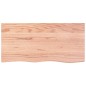vidaXL Piano Bagno Marrone Chiaro 100x50x2 cm Legno Massello Trattato vidaXL Piano Bagno Marrone Chiaro 100x50x2 cm Legno Massello Trattato