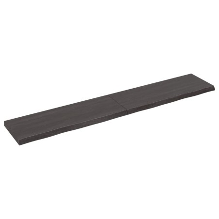 vidaXL Piano Bagno Grigio Scuro 160x30x4 cm Legno Massello Trattato