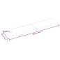 vidaXL Piano Bagno Grigio Scuro 200x40x6 cm Legno Massello Trattato