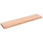 vidaXL Piano Bagno Marrone Chiaro 140x30x6 cm Legno Massello Trattato