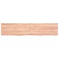 vidaXL Piano Bagno Marrone Chiaro 140x30x6 cm Legno Massello Trattato