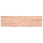 vidaXL Piano Bagno Marrone Chiaro 120x30x6 cm Legno Massello Trattato