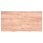 vidaXL Piano Bagno Marrone Chiaro 120x60x6 cm Legno Massello Trattato