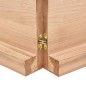 vidaXL Piano Bagno Marrone Chiaro 120x60x6 cm Legno Massello Trattato