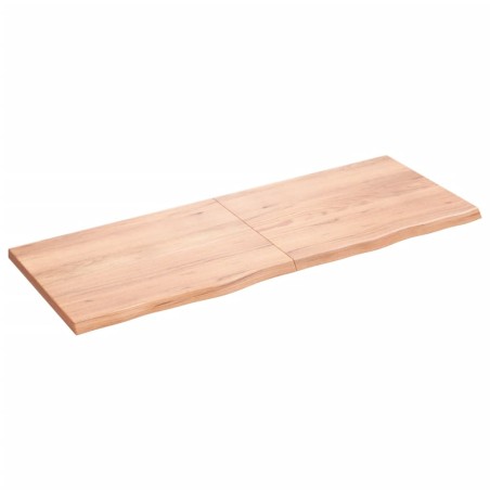 vidaXL Piano Bagno Marrone Chiaro 160x60x4 cm Legno Massello Trattato
