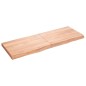 vidaXL Piano Bagno Marrone Chiaro 140x50x6 cm Legno Massello Trattato