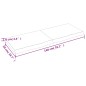 vidaXL Piano Bagno Marrone Chiaro 140x50x6 cm Legno Massello Trattato