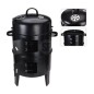 ProGarden Barbecue con Caminetto e 2 Griglie di Cottura Nero ProGarden Barbecue con Caminetto e 2 Griglie di Cottura Nero