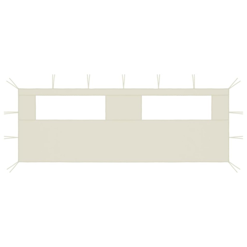 vidaXL Parete con Finestre per Gazebo 6x2 m Crema vidaXL Parete con Finestre per Gazebo 6x2 m Crema