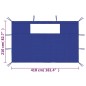 vidaXL Pareti con Finestre per Gazebo 2 pz Blu vidaXL Pareti con Finestre per Gazebo 2 pz Blu