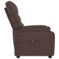 vidaXL Poltrona Reclinabile Elettrica Marrone in Similpelle