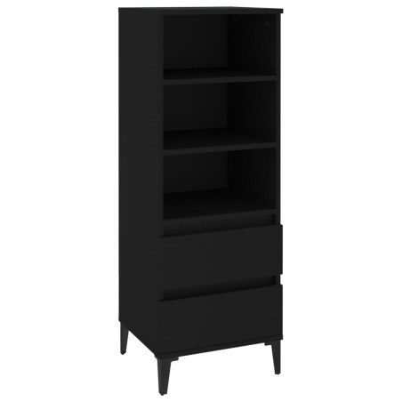 Credenza Nero 40x36x110 cm in Legno Multistrato