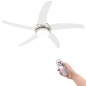 vidaXL Ventilatore da Soffitto Decorato con Luce 128 cm Bianco vidaXL Ventilatore da Soffitto Decorato con Luce 128 cm Bianco