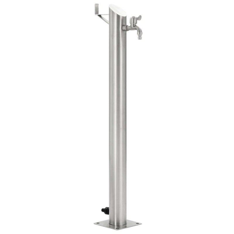 vidaXL Fontanella a Colonna in Acciaio Inossidabile Rotonda 95 cm vidaXL Fontanella a Colonna in Acciaio Inossidabile Rotonda 95 cm