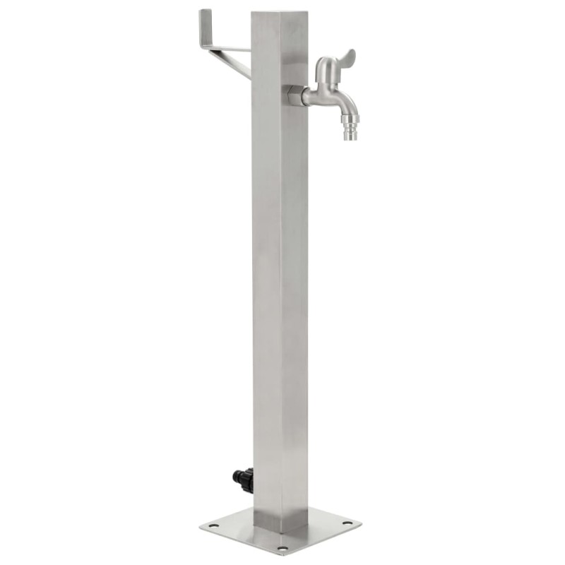 vidaXL Fontanella a Colonna in Acciaio Inossidabile Quadrata 65 cm vidaXL Fontanella a Colonna in Acciaio Inossidabile Quadrata 65 cm