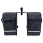 vidaXL Borsa Doppia Bicicletta Impermeabile per Portapacchi 35 L Nero vidaXL Borsa Doppia Bicicletta Impermeabile per Portapacchi 35 L Nero