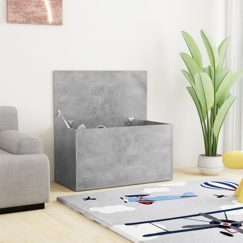 vidaXL Baule Grigio Cemento 84x42x46 cm in Truciolato vidaXL Baule Grigio Cemento 84x42x46 cm in Truciolato