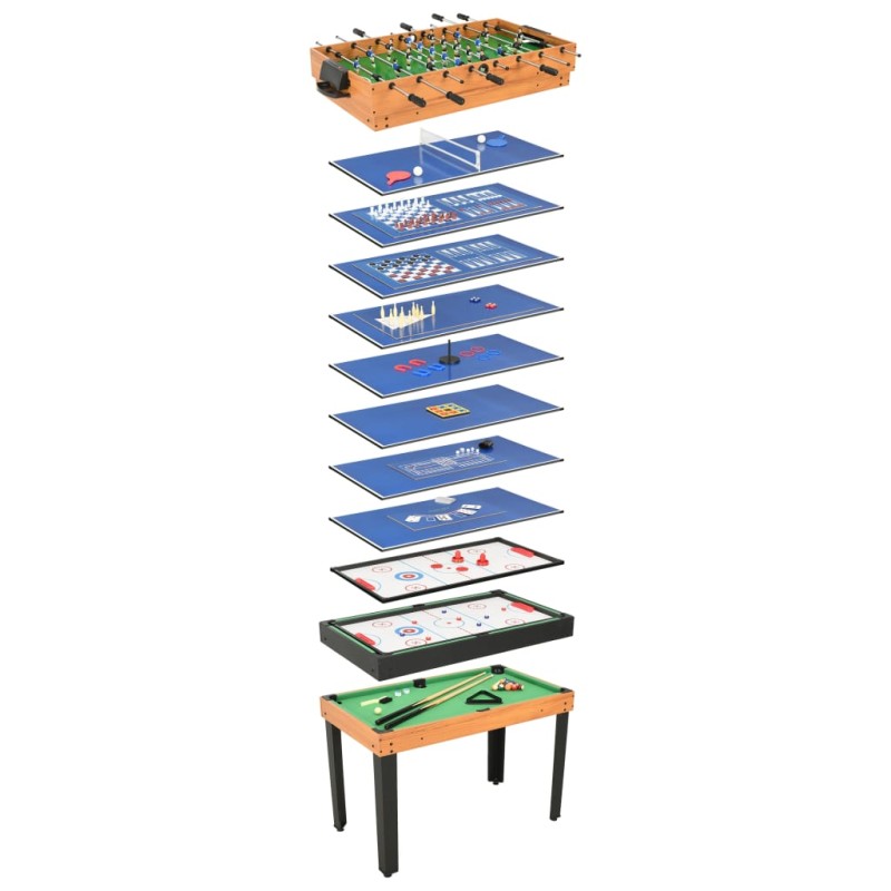 vidaXL Set Giochi da Tavola 15-in-1 121x61x82 cm in Acero vidaXL Set Giochi da Tavola 15-in-1 121x61x82 cm in Acero