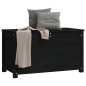 vidaXL Contenitore Portaoggetti Nero 80x40x45,5cm Legno Massello Pino vidaXL Contenitore Portaoggetti Nero 80x40x45,5cm Legno Massello Pino